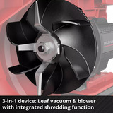 EINHELL Power X-Change Akku-Laubsauger VENTURRO 18/210 Kit, 18Volt, Laubsauger/Laubbläser rot/schwarz, 1x Li-Ionen Akku 4,0Ah, POWER FOR ALL ALLIANCE