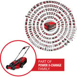 EINHELL Power X-Change Akku-Rasenmäher GE-CM 18/30 Li, 18Volt rot/schwarz, Li-Ionen Akku 3,0Ah