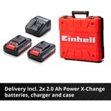 EINHELL Professional Akku-Bohrschrauber TE-CD 18/50 Li BL, 18Volt rot/schwarz, 2x Li-Ionen Akku 2,0Ah