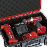EINHELL Systemkoffer E-Case S-F foam, Werkzeugkiste schwarz/rot, mit 2 Schaumstoffeinlagen