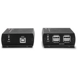 Lindy 140m 4 Port USB 2.0 Cat.6 Extender, USB-Extender schwarz, USB 2.0 Cat.6