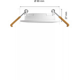 Philips HUE White & Color Ambiance Slim Einbauleuchte, LED-Leuchte weiß, 90 mm
