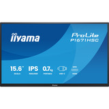 iiyama P1671HSC-B1, LED-Monitor 39.5 cm (15.6 Zoll), schwarz (matt), Portabler Monitor mit USB-C-Dock, Lautsprechern und Lederhülle