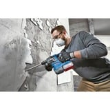 Bosch Professional Akku-Bohrhammer GBH 18V-22 Professional solo, 18Volt, mit GDE 18V-12 blau/schwarz, ohne Akku und Ladegerät, in L-BOXX 238