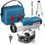 Bosch Professional Optisches Nivelliergerät GOL 26 D Professional, mit Baustativ blau, Koffer, Maßeinheit 360 Grad
