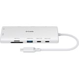 D-Link 10-in-1 USB-C Hub DUP-A01, USB-Hub weiß
