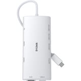 D-Link 10-in-1 USB-C Hub DUP-A01, USB-Hub weiß