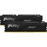 Kingston FURY DIMM 64 GB DDR5-5200 (2x 32 GB) Dual-Kit, Arbeitsspeicher schwarz, KF552C36BBEK2-64, FURY Beast, AMD EXPO