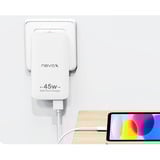 Nevox 45W DUAL slim USB-C Ladegerät GaN EU / US weiß