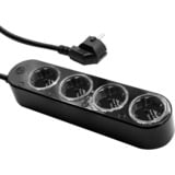 Shelly Steckdosenleiste Power Strip 4 Gen4 schwarz, 1,5 Meter Kabel, mit Energiemessung
