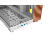 Thermaltake View 380 XL WS ARGB Snow White, Tower-Gehäuse weiß/holz, Tempered Glass x 2, Holz-Struktur