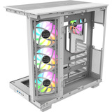 Thermaltake View 380 XL WS ARGB Snow White, Tower-Gehäuse weiß/holz, Tempered Glass x 2, Holz-Struktur