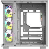 Thermaltake View 380 XL WS ARGB , Tower-Gehäuse weiß/holz, Tempered Glass x 2, Holz-Struktur