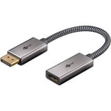 goobay Plus DisplayPort > HDMI Adapterkabel, 4K @ 60Hz grau, 20cm, 32 Gbit/s