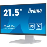 iiyama ProLite T2252MSC-W2, LED-Monitor 55 cm (21 Zoll), weiß, FHD, IPS, Touchscreen, HDMI