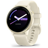 Garmin vívoactive 6, Smartwatch bone/lunargold, 42 mm, Silikon-Armband
