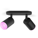 Philips Hue White & Color Ambiance Fugato 2er-Spot, Leuchte schwarz