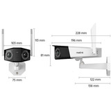 Reolink Duo Series W730, Überwachungskamera weiß/schwarz, Wi-Fi 6, UHD