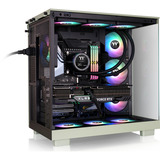 Thermaltake View 380 XL WS ARGB , Tower-Gehäuse hellgrün/holz, Tempered Glass x 2, Holzstruktur