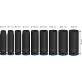 Bosch PRO Impact Steckschlüsseleinsatz-Set 1/4", 9-teilig schwarz, tief