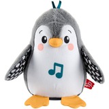 Fisher-Price Flatter & Wackel Pinguin, Kuscheltier schwarz/weiß, zum Spielen in der Bauchlage, mit Musik