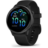 Garmin vívoactive 6 42mm black, Smartwatch schwarz/grau, 42 mm, Silikon-Armband
