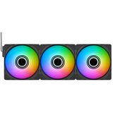 Thermaltake CT120 EX INFINITY, Gehäuselüfter schwarz, 3er Pack, 124 mm