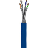 goobay Netzwerkkabel Cat.7a S/FTP (PiMF) Dca blau, 50 Meter, doppelt geschirmt