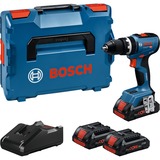 Bosch Professional Akku-Schlagbohrschrauber GSB 18V-65 Professional, 18Volt blau, 2x Li-Ion Akku ProCORE18V 4,0Ah, in L-BOXX