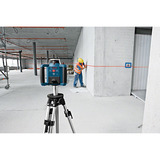 Bosch Rotationslaser GRL 300 HV Professional blau/schwarz, rote Laserlinie, mit Laser-Empfänger LR 45, VARTA Ladegerät + Akkus, in L-BOXX