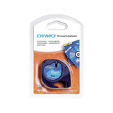 Dymo LetraTag Kunstoffband S0721650, Schriftband blau, 12 mm x 4 m