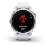 Garmin epix Pro (Gen 2) Standard Edition, Smartwatch weiß/silber, 42 mm, Silikon-Armband