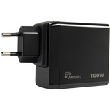 Inter-Tech Ladegerät Argus PD-3100, USB-C Charger schwarz, 2 Meter Kabel, PD 3.0, 100 Watt