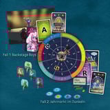 KOSMOS EXIT Das Spiel Family 2: Backstage Boys/Jahrmarkt im Dunkeln, Rätselspiel 