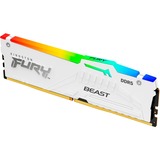 Kingston FURY DIMM 16 GB DDR5-6000, Arbeitsspeicher weiß, KF560C30BWEA-16, FURY Beast RGB, INTEL XMP, AMD EXPO