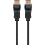 goobay DisplayPort 2.1 Kabel, zertifiziert, 16K @ 60Hz, 80 Gbit/s schwarz, 1 Meter, VESA-Zertifizierung