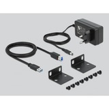 DeLOCK 25,4 cm (10") Industrie Hub 10 x USB 3.2 Gen 1 Typ-A, USB-Hub schwarz