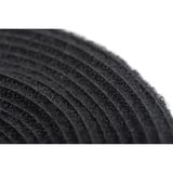 Digitus Klettband Kabelmanagement System, Pilzkopfband schwarz, selbstklebendes Pilzkopfband 5 Meter, Flausch und Klettband 10 Meter