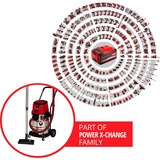 EINHELL Professional Akku-Nass-/Trockensauger TP-VC 36/30 S Auto - Solo, 36Volt (2x18V) rot/edelstahl, ohne Akku und Ladegerät