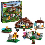 LEGO 21190 Minecraft Das verlassene Dorf, Konstruktionsspielzeug mit Zombiejäger Lager, Werkstatt, Farm und Haus, Zombiedorfbewohner und Katze