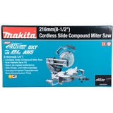 Makita Akku-Kapp-und Gehrungssäge LS002GZ01 XGT, 40Volt + Funk Adapter blau, Bluetooth, ohne Akku und Ladegerät