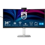 Philips 34B2U6603CH, LED-Monitor 86.36 cm (34 Zoll), dunkelgrau/silber, VA, KVM, HDMI, DisplayPort, Thunderbolt, USB, HDR, Curved, 120Hz Panel