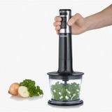 Severin Stabmixer SM 3772 schwarz/edelstahl, 600 Watt, mit Zerkleinerer und Schneebesen
