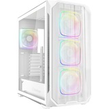 Sharkoon AK5M RGB , Tower-Gehäuse weiß, Tempered Glass