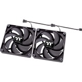 Thermaltake CT120 PC Cooling Fan, Gehäuselüfter schwarz, 2er Pack, 120 mm