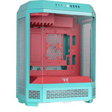 Thermaltake The Tower 600 , Tower-Gehäuse mint/rot, Tempered Glass x 3
