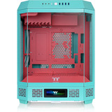 Thermaltake The Tower 600 , Tower-Gehäuse mint/rot, Tempered Glass x 3