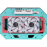 Thermaltake The Tower 600 , Tower-Gehäuse mint/rot, Tempered Glass x 3