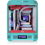 Thermaltake The Tower 600 , Tower-Gehäuse mint/rot, Tempered Glass x 3