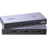 UGREEN CM692 HDMI KVM Switch 2 In 1 Out, KVM-Switch 3x USB-A, 1x USB-C